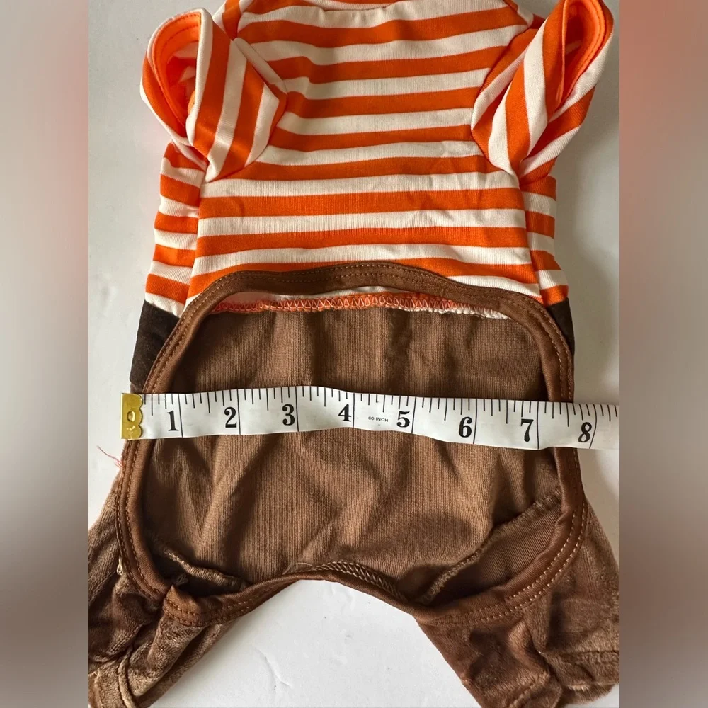 Orange and Brown Striped Pet Costume‎